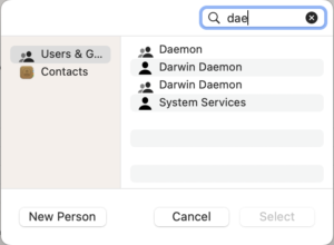 Search for daemon on MacOS to add System Services